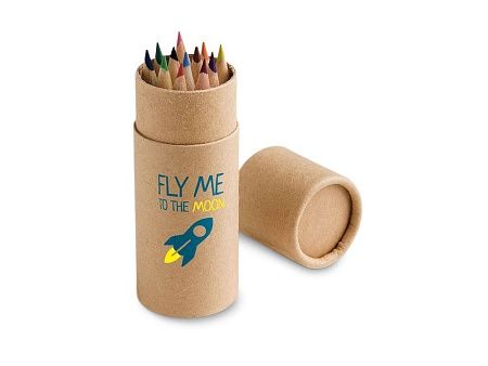 Набор из 12 цветных карандашей CYLINDER
