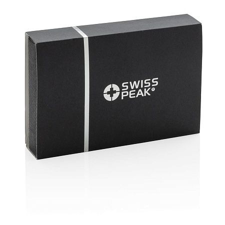 Бумажник Swiss Peak с защитой от сканирования RFID черный
