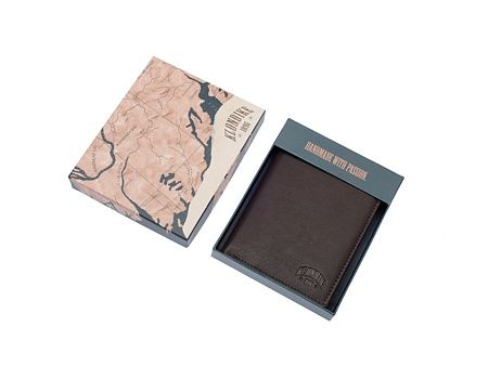 Бумажник Claim натуральная телячья кожа, темно-коричневый
