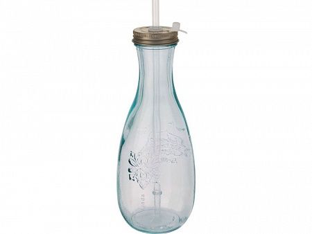 Бутылка с соломинкой Polpa из переработанного стекла