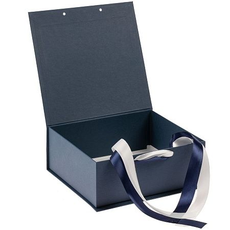 Коробка на лентах Tie Up, малая, серебристая