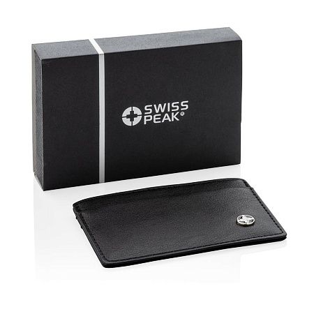 Бумажник Swiss Peak с защитой от сканирования RFID черный