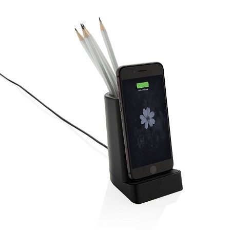 Док-станция Light up для беспроводной зарядки с подставкой для ручек, 5W