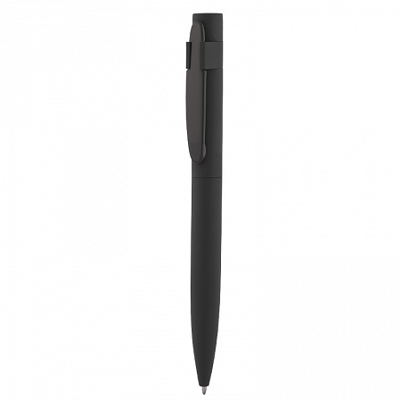 Ручка шариковая "Lip", черный/оранжевый, покрытие soft touch