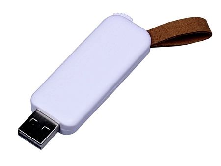 USB 2.0- флешка промо на 4 Гб прямоугольной формы, выдвижной механизм, различные цвета