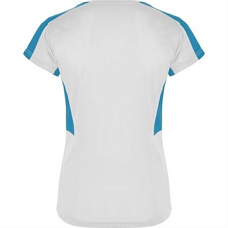 Спортивная футболка SUZUKA женская, белый/бирюзовый