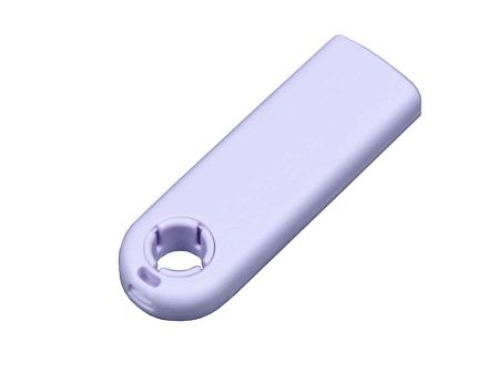 USB 3.0- флешка промо на 32 Гб прямоугольной формы, выдвижной механизм белая