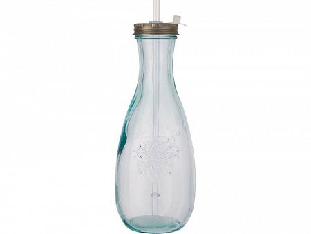 Бутылка с соломинкой Polpa из переработанного стекла