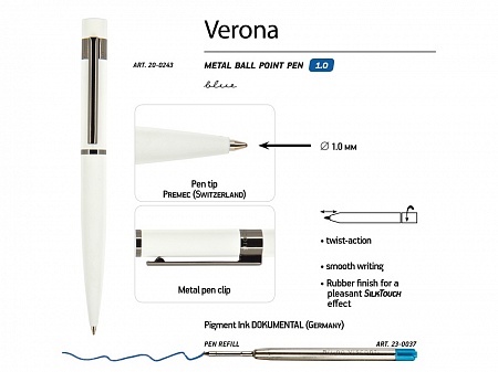 Ручка металлическая шариковая Verona