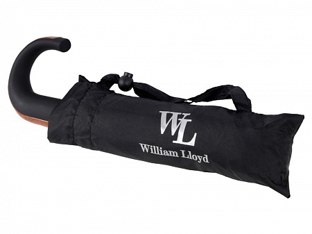 Складной зонт полуавтоматический William Lloyd, черный