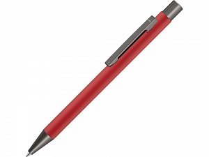 Ручка металлическая шариковая STRAIGHT GUM soft-touch с зеркальной гравировкой