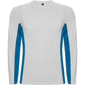Спортивная футболка SHANGHAI L/S мужская, белый/королевский синий
