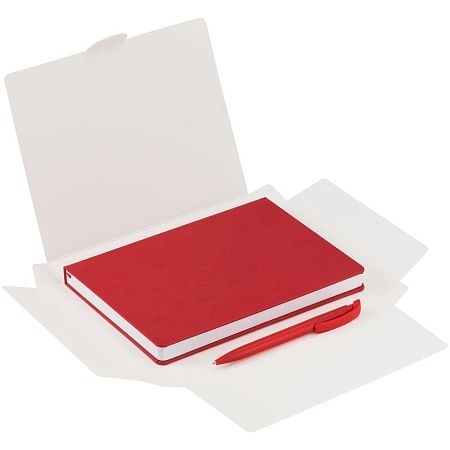 Самосборная коробка под ежедневник и ручку, белая