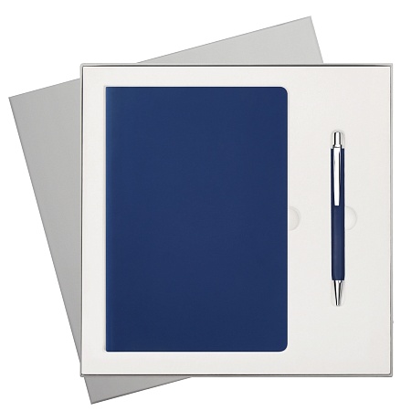 Подарочный набор Spark, синий (ежедневник, ручка)
