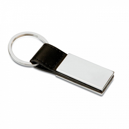 Брелок для ключей с квадратной металлической пластиной